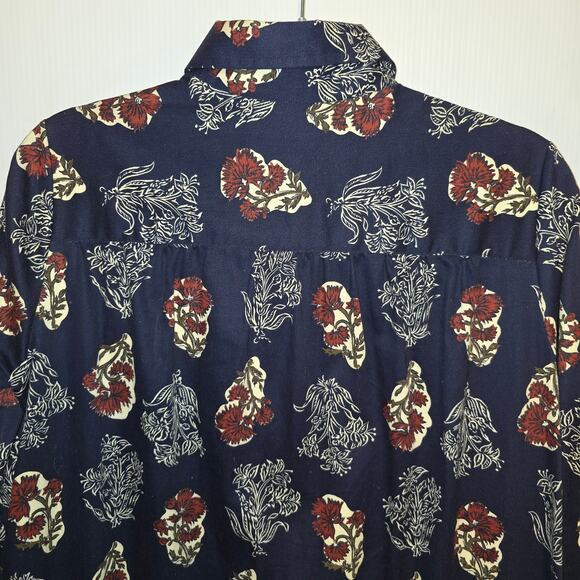 Beene Bazaar Vintage 70's Geoffrey Beene Maxi Pullover Shirt Dress Dark Floral - Picture 8 of 13